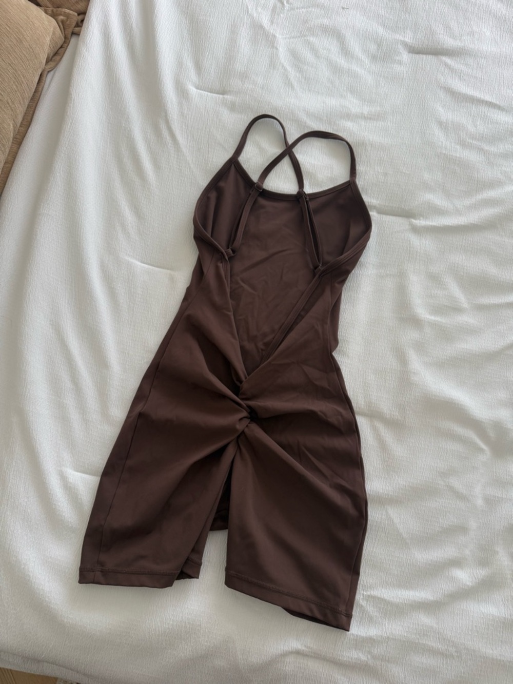 Chocolate Brown Scrunch Butt Romper